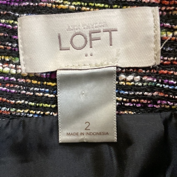 Loft skirt Ann Taylor woman’s size 2 beautiful multicolored rainbow skirt - Picture 4 of 5